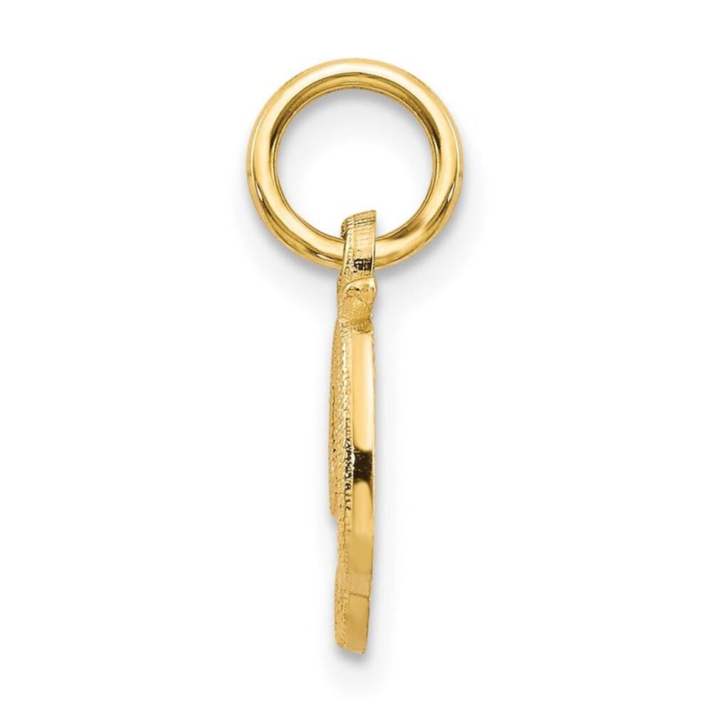 14k Yellow Gold Script Letter D Initial Charm - image 2